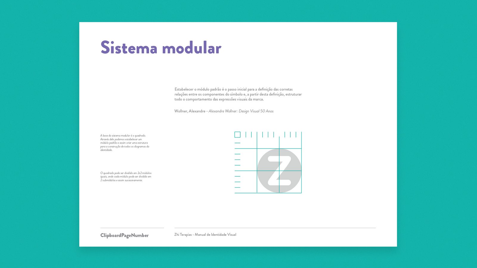 Sistema modular da identidade Zhi Terapias