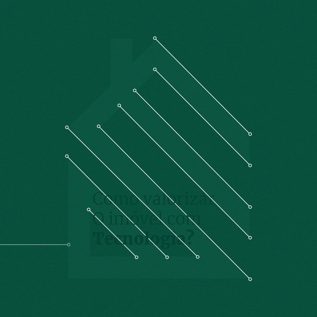 Composição gráfica da marca Domus com linhas conectadas