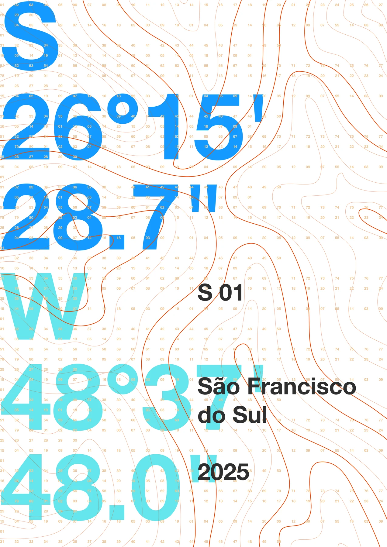 Composição visual com dados e mapa de São Francisco do Sul